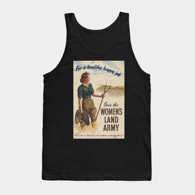 Women's Land Army Tank Top by Slightly Unhinged